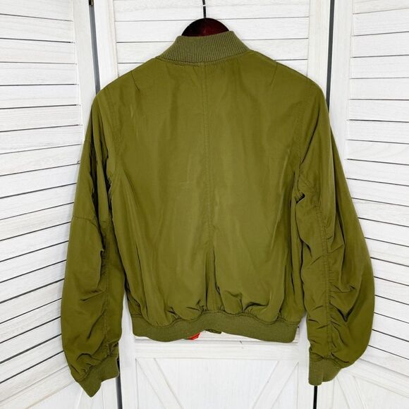 Cotton On The Bomber Jacket Green 8 Military Flight - Picture 9 of 15